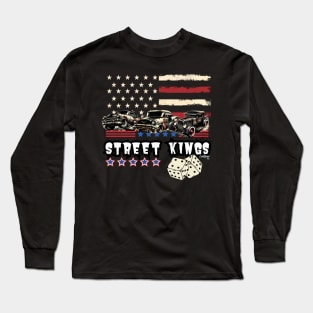 Street Kings - Vintage Classic American Muscle Car - Hot Rod and Rat Rod Rockabilly Retro Collection Long Sleeve T-Shirt